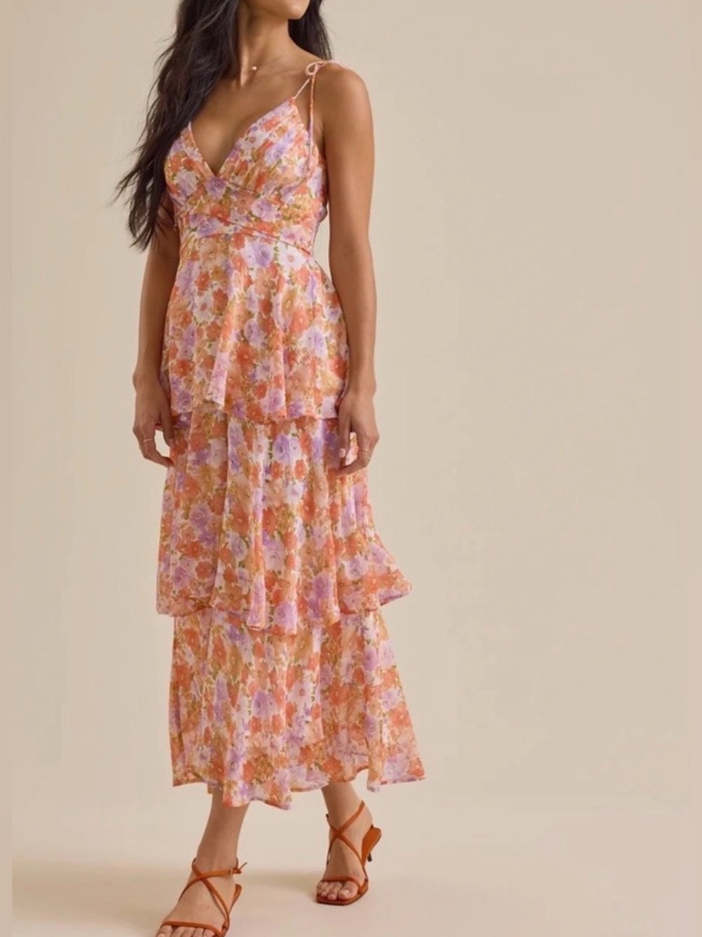 Altar’d State Floral Tiered Maxi Dress NWT - Size Large